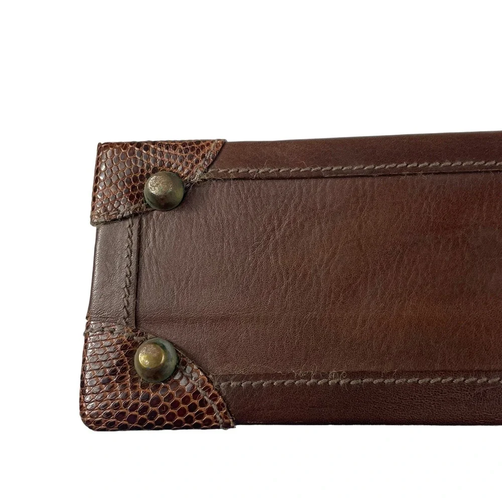 Bally‎ Brown Teju Lizard Mens Briefcase 16X13X4 Rare Excellent